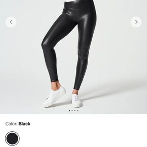 SPANX faux leather black Leggings